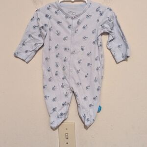 Garfield Blue Long Sleeve With Snap Buttons Onsie Size 6 To 9 Months